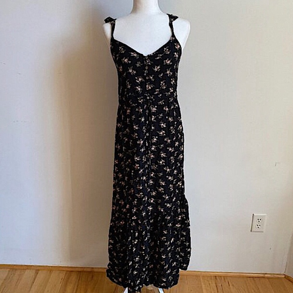 Bohemian Floral Print Maxi Dress